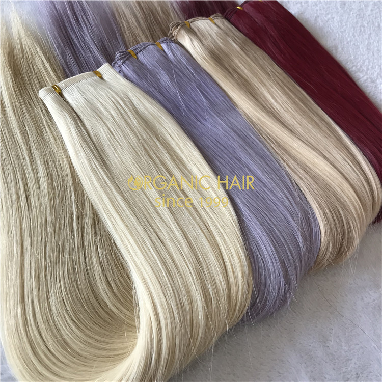 Customized human full cuticle flat weft on sale X174